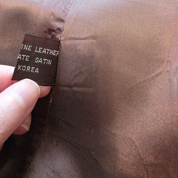 Vintage 90s Cellini Collection Men's Brown Leather Jacket Sz 40L - Picture 11 of 11